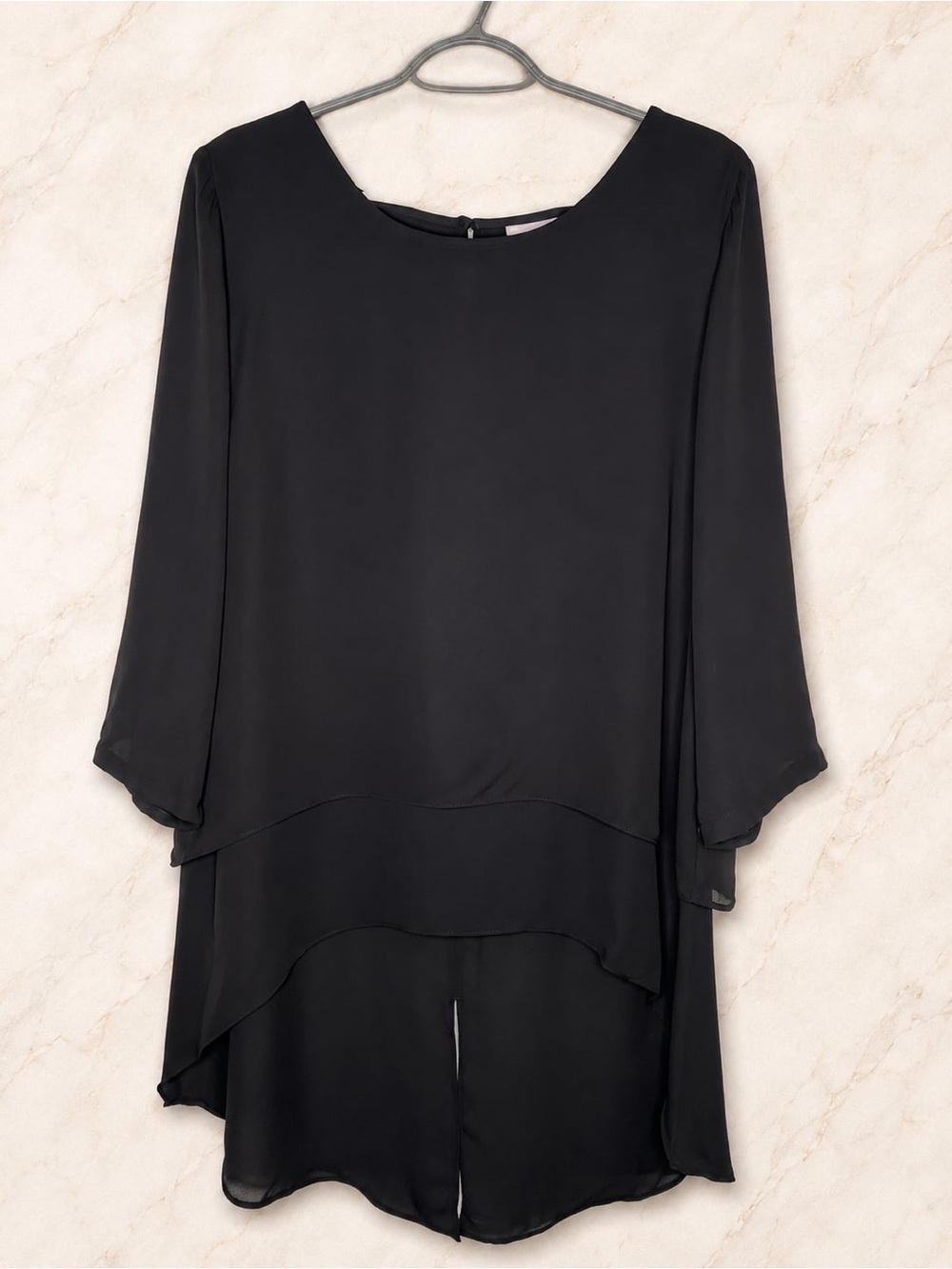 Chico’s Elegant Black Blouse size 1(S) - Picture 2 of 6